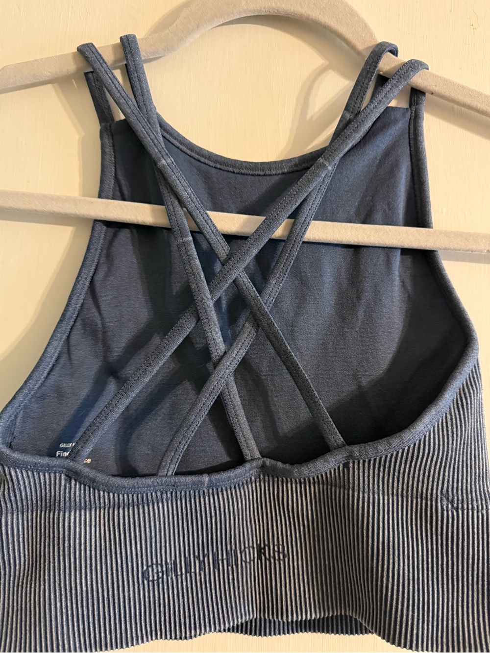 Gilly Hicks Ribbed Blue Double-Strap Tank - Picture 2 of 3